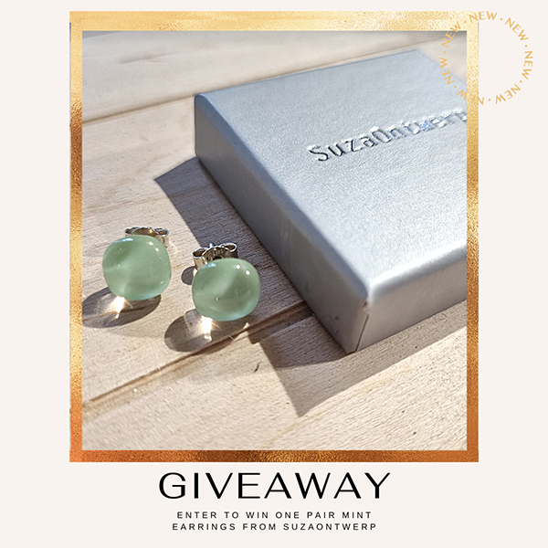 Giveaway mint oorbellen