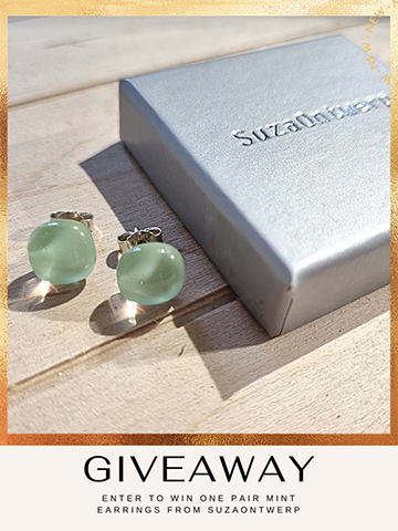 Giveaway mint oorbellen